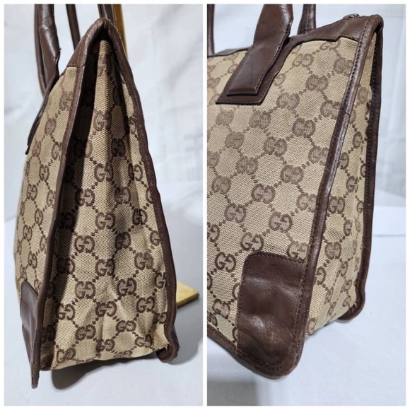 Authentic GUCCI GG Supreme Canvas Tote Bag Brown/Beige - Picture 14 of 14